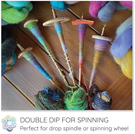 Sonhos vivos Double Dip - Colorido Artisan Wool Roving para girar e feltro. Habilmente tingido à mão nos EUA. Cores inspiradas