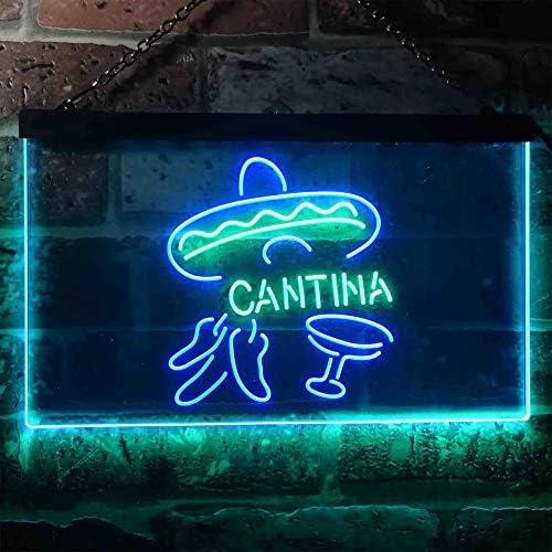 AdvPro Cantina Beer Mexico Bar Dual Color LED NEON SILH