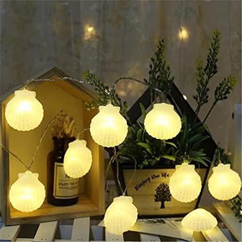 Conch de Natal LED quente Luz branca String de férias quarto decoração de interiores de cor quente Cordão de cordas de cordas ao