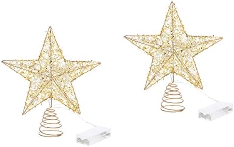 Soimiss 2 PCs Treça de Natal Trepa Luminosa em forma de estrela decoração para festa em casa