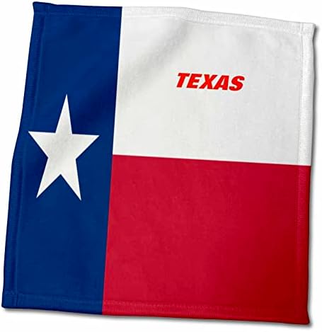 Bandeira do estado 3drose da toalha do Texas, 15 x 22, branco