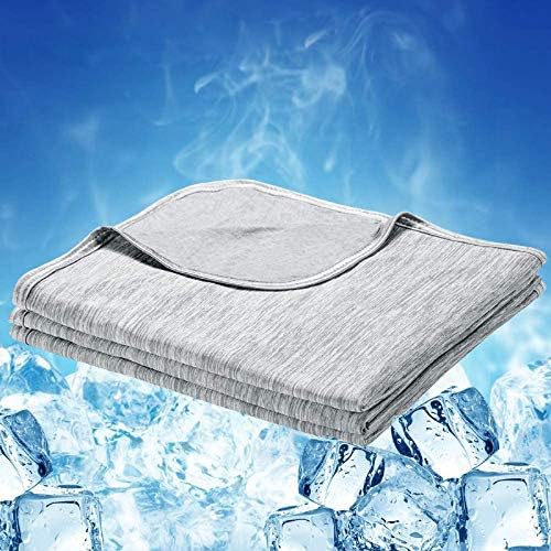 Cobertor de resfriamento para sono quente suores noturnos size size de verão fria de verão 79 x 86in japonês q-max> 0,4 ​​arco-chill