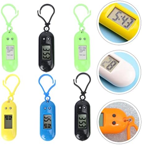 Toyandona 30pcs Chave -Pocket Watch Watch LED Relógios Electronic Mini Key Ring Digital Watch Digital Small Portable Hanging Watches Backpack Clip On Watch For Students Kids Random Color