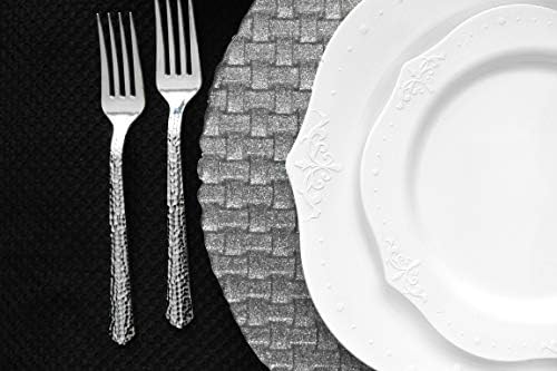 Placas de jantar antigas da DecorLine- 7 | Branco | Pacote de 20