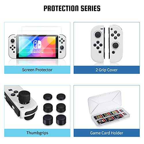 Pacote de acessórios para troca de echtpower - kit para nintendo switch games switch protector e protetor de tela, estojo
