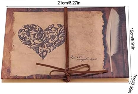 Renslat 34 páginas Diy Craft Photo Álbum Vintage Style Heart Series Handmade Foto Album Scrapbook Lover Travel Wedding Memory Photo Álbum