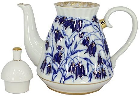 Porcelana Lomonosov 5 xícaras de chá 25 onças/750 Mililiter Blue Bells