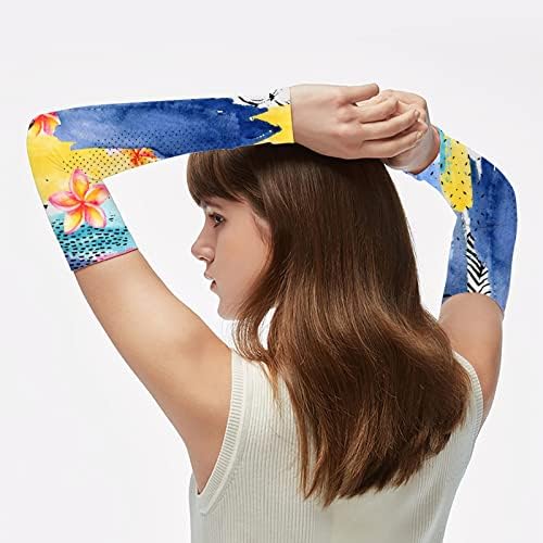 Mangas de braço de proteção solar UV unissex, mangas de resfriamento grafite aquarela, escudo de capa de braço para esportes
