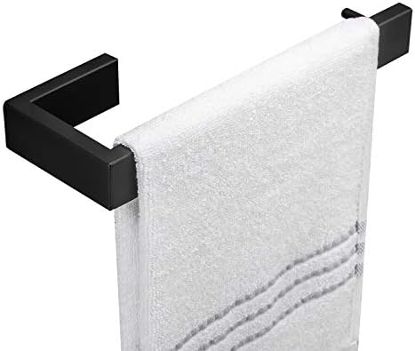 Porta de toalha de mão montada na parede do banheiro, pynsseu sus304 anel de toalha de aço inoxidável, barra de toalha quadrada