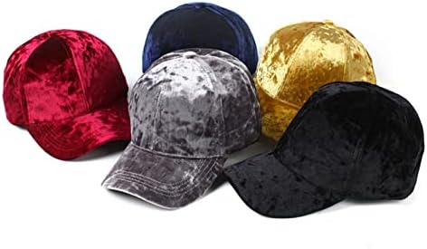Capas de beisebol de veludo sólido de verão fêmea feminina Caps de beisebol de veludo ajustável Caps Caps bonitos de