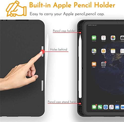 HEPIX iPad Air 5ª 4ª geração Caso com porta -lápis 2022 2020, iPad 10,9 polegadas Caixa Leopard Cheetah iPad Air 5 Caixa Trifold
