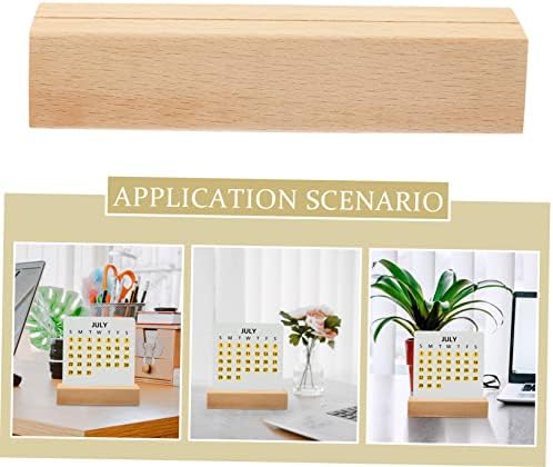 Besportble 6pcs Suporte de madeira Números de mesa de casamento Número de mesa Anexo Gift cartão -presente Picture Stand Stand Picture