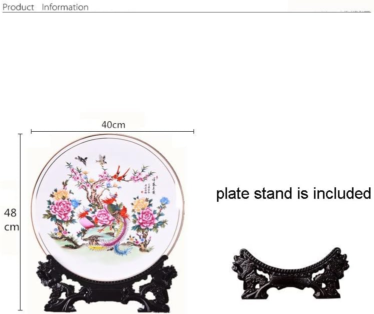 Placa ornamental de cerâmica de sdfgh placa chinesa placa de decoração de madeira porcelana Conjunto de placas de casamento gif