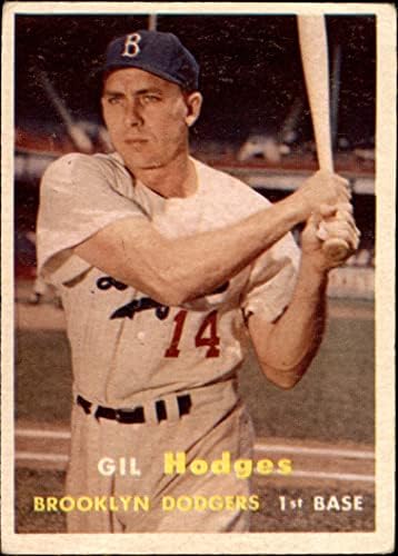 1957 Topps # 80 Gil Hodges Brooklyn Dodgers VG Dodgers