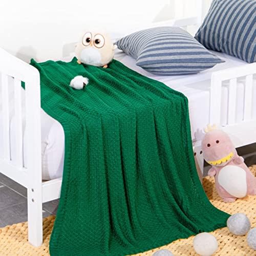 Cobertores de bebê verdes bonitos unissex, 40 '' w x 30 '' tamanho, extremamente -shoft, tecido de bambu, liso para