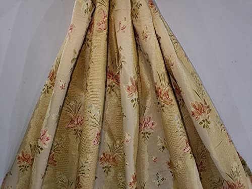 de seda tafetá jacquard tecido ouro com listra floral jacquard 54 de largura 74,70 momme tafjacnew9