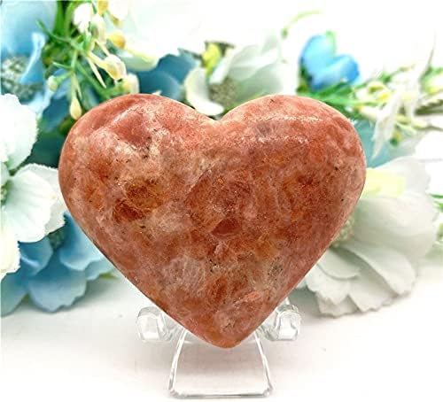 Qiaononai zd1226 1pc Natural Golden Sunstone Heart Heart Hand Made Made Quartz Crystal Gemtones