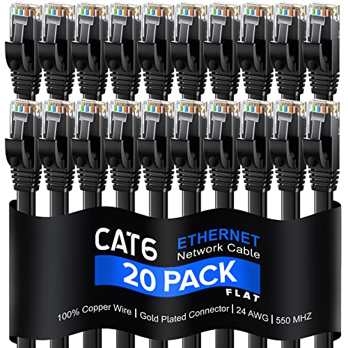 CABO DE ETERNET CAT 6 Ethernet 1 ft - com um cabo de patch de alta velocidade e rede de alta velocidade de design