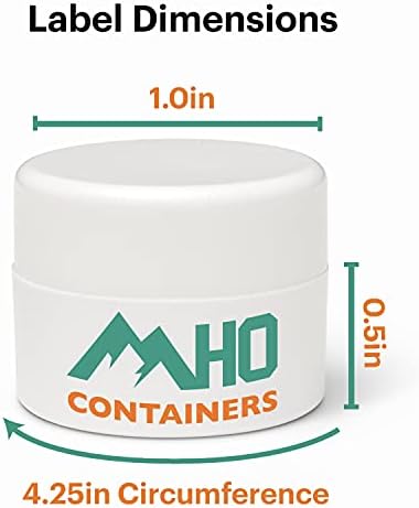 Contêineres MHO | Vasos de cosméticos plásticos de paredes duplas de parede dupla - 7 grama/0,25 onças - conjunto de 50