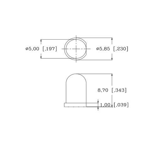 5mm 6V LED vermelho pré -conectado - Ultra Bright