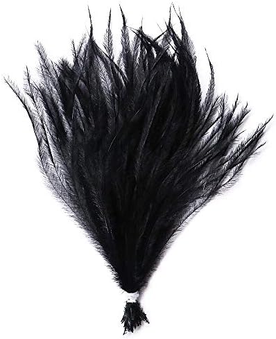 Kgosi 100pcs cabelos de avestruz penas de penas de borda de vestuário de decoração de decoração jóias de plumas de pluma Feather para artesanato - azul claro - 15-18cm