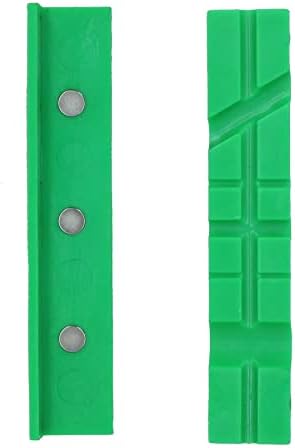 6 Magnetic Multi Grove Mold Face Chains Pads para Vice de Bench Vice -Marking Green
