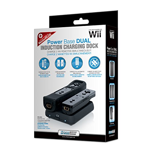 DreamGear Nintendo Wii Base de potência Doca de carregamento de dupla indução