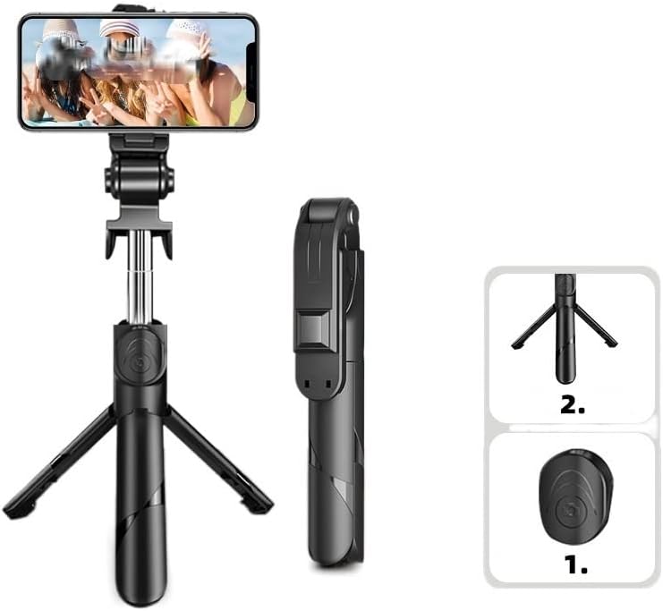 Royio Selfie Stick Stick Selfie Selfie Bluetooth Mini tripé dobrável para o controle remoto do obturador leve do obturador