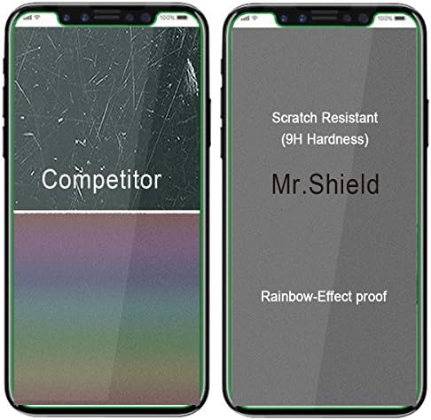 Mr.Shield [3-Pack] projetado para iPhone XR/iPhone 11 [Protetor de tela de vidro temperado] com substituição de vida útil