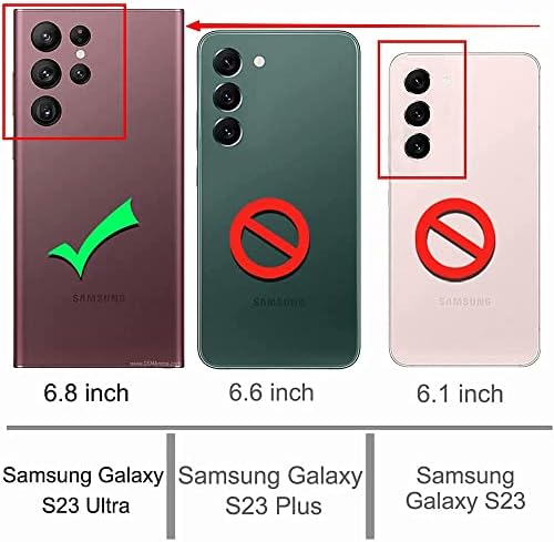 Samsung Galaxy S23 Caso Ultra, Caixa de carteira Samsung S23 Ultra 5G, Meupzzk Cute Butterfly Premium PU Couather [Kickstand] [Slots de Cartão] [Strap Wrist] [6,8 polegadas] Tampa do telefone para Samsung S23 Ultra
