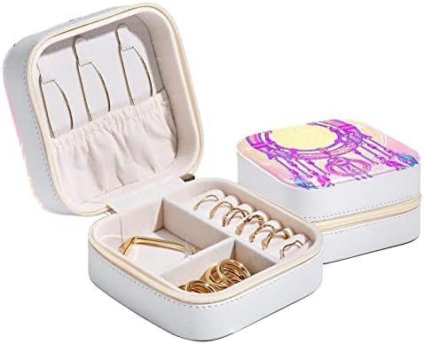 Mini Jóias portáteis de viagem Caixa de jóias para anel, pingente, brinco, caixa de organizador de colar, presentes de aniversário