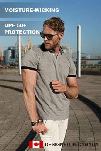 Merino Wool Polo Camisa Men - Anti -odor Camisetas de lã merino para homens de manga curta respirável