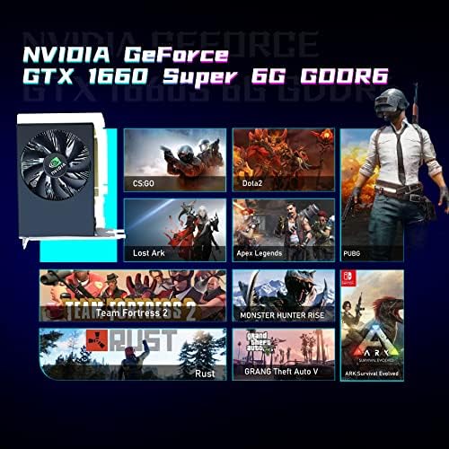 Dell RGB Gaming Desktop PC, Intel Quad I5 até 3,6 GHz, 16 GB de RAM, GeForce GTX 1660 Super 6g GDDR6, 128G SSD + 2TB,