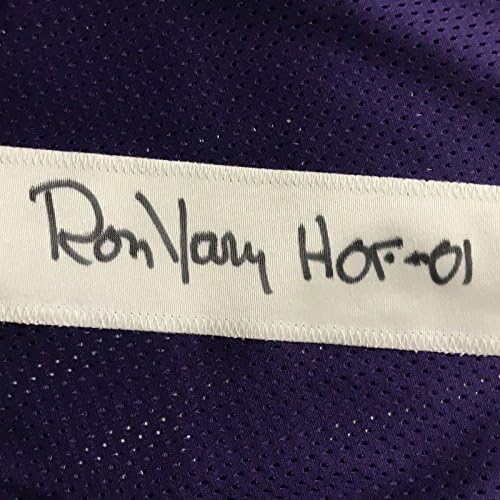 Autografado/assinado Ron Yary HOF 01 Minnesota Purple Football Jersey JSA COA