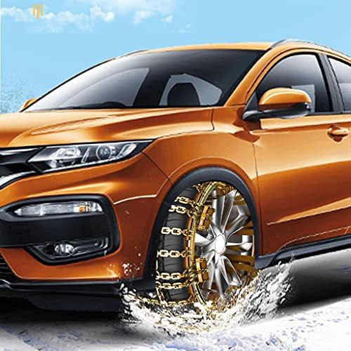 BBGS Tire Snow Chains para SUVs, carros, sedan, caminhões de automóveis familiares com trava ajustável para gelo, neve, lama, areia