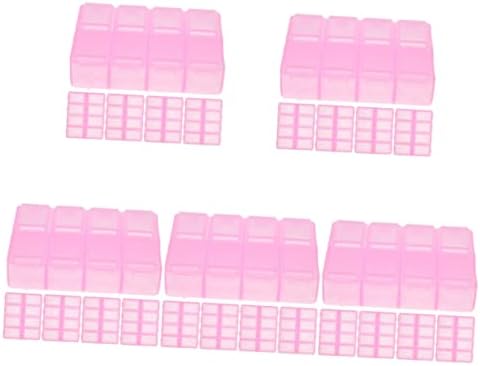 Doitool 25 PCs Compartimentos compactos compactos pílulas resistentes ao desgaste Grades de contêiner de contêiner de recipientes