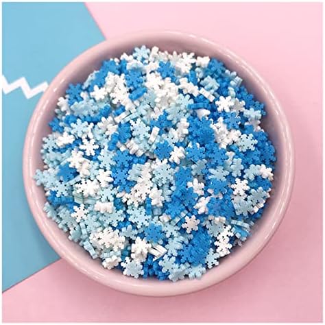 Kemeilian RTAO20 100G/LOTA Simulação Snowflake Slice Polymer Sprinkles para artesanato Slimes Material Supplies