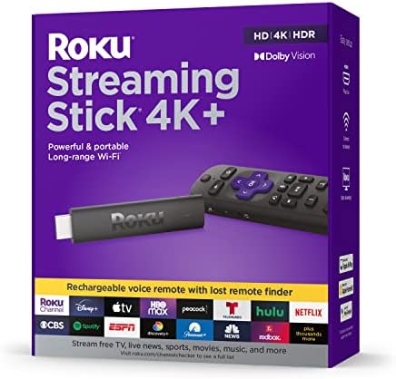 Roku Streaming Stick 4K+ Dispositivo de streaming 4K/HDR/Dolby Vision com Roku Voice Remote Pro