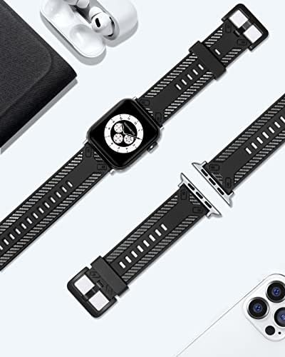 DGEGE Y1 Série Compatível para Apple Watch Band 38mm 40mm 41mm 42mm 44mm 45mm Série 7/6/5/4/3/2/1/se, pulseiras respiráveis ​​esportivas robustas pulseiras de substituição para bandas iwatch
