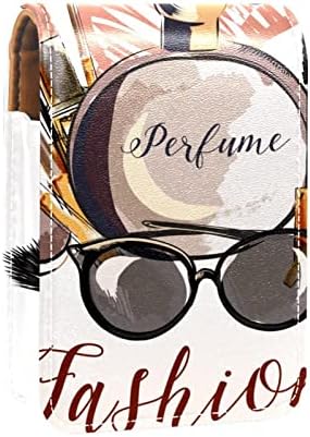 Mini estojo de batom com espelho para bolsa, ilustração de moda Ilustração Compêmea de lipstick rímel Bolsa de maquiagem