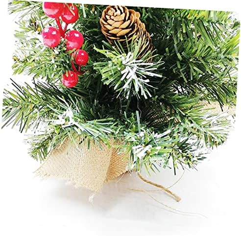 Jojofuny 2pcs Árvore de Natal para Mesa De Christmas Desktop Decoração Miniatura Pinheiro Tree Christmas Mantle Decoração de Christmas Tree Ornament Home Party Decor PVC Cloak