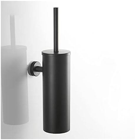 Brush de aço inoxidável preto Porta de escova de vaso sanitária de limpeza de banheiros parede pendurada em banheiro