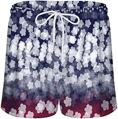 4 de julho shorts para mulheres casuais shorts de shorts de shorts de bandeira americana solteiros FIT CAIS HIGH CAIS SUBFIL