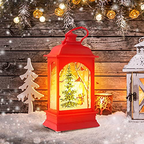 Luz de decoração de impressão de floco de neve de elks de Natal 2021 Novo luminoso luminoso luminoso lanterna de natal decoração de neve lanterna