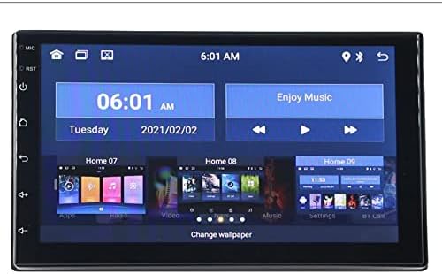 Android 10.0 Double Din Touch Screen Care estéreo, jogador multimídia de navegação por GPS de 10 polegadas com Link de Rádio Bluetooth