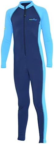ECOSTINGER® Garotos de maiô f inteiro de maiô de traje UV de proteção UV UPF50+ Blue azul marinho resistente ao cloro