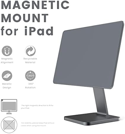 Tabela magnética do suporte para iPad Stand Ajustável e rotativável Flutético Ipad Pro Stand Desk Stand para iPad Pro 11 polegadas 1/2ª/3ª/4ª geração, iPad Air 4th