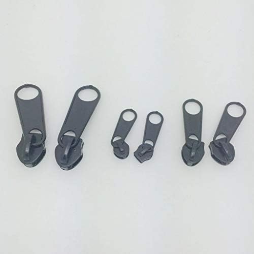 U-M Pulabo 6 peças Tamanho variado Saco de costura Zipper Fix Cet Zip/Zipper Slider Reparação de cabeça instantânea