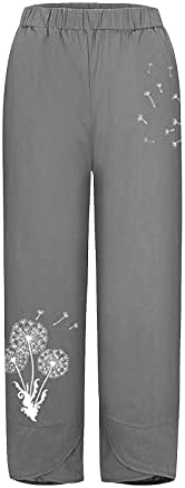 Miashui Business Casual Casual for Women Plus Tamanho da perna larga cintura elástica Lady Casual Casual Pants for Women Plus Size