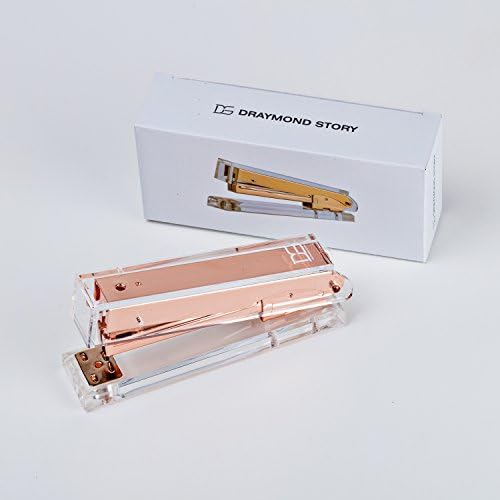 Série de papelaria de acrílico de ouro rosa - 1) Stapler 1) Tesoura